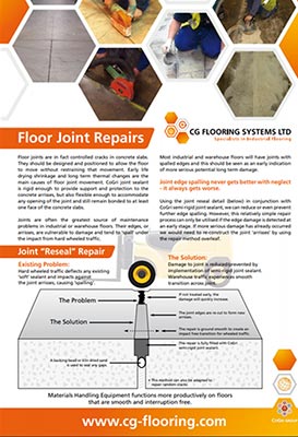Floor Joint Repair Leaflet